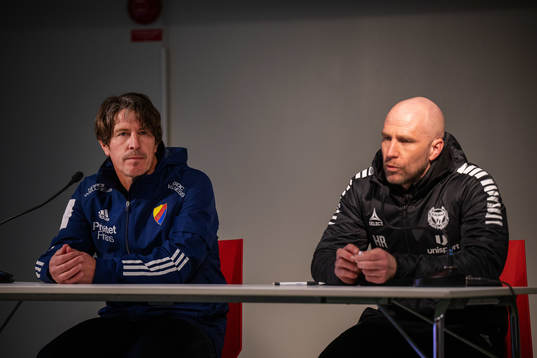 Djurgårdens tränare Thomas Lagerlöf och Kalmars tränare