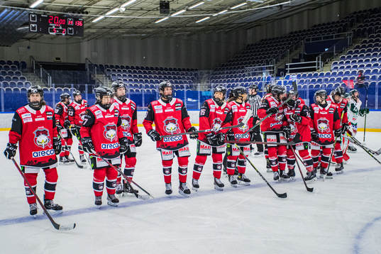 Malmö Redhawks spelare jublar