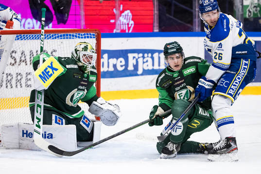 Färjestads Joel Nyström och Leksands Patrik Norén