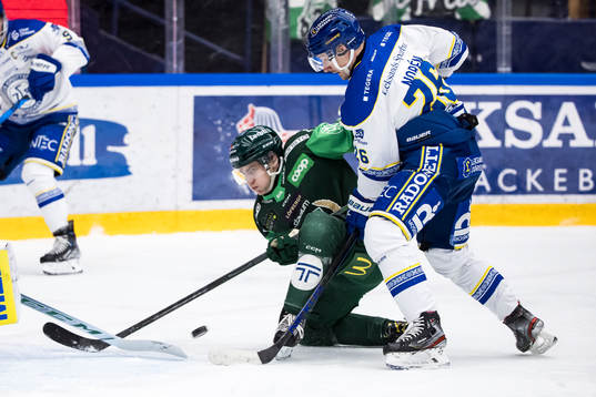 Färjestads Joel Nyström och Leksands Patrik Norén