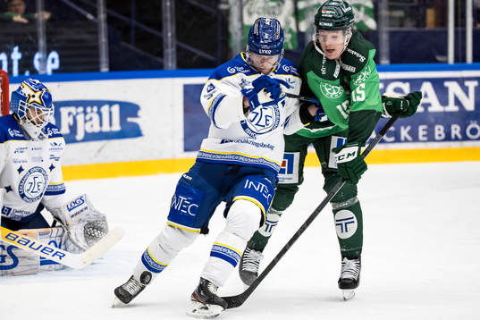 Leksands Calle Själin och Färjestads Gustav Rydahl