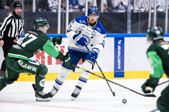 Färjestads Adam Ginning och Leksands Jon Knuts