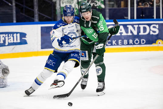Leksands Calle Själin och Färjestads Gustav Rydahl