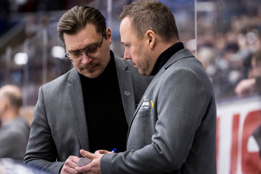 Leksands tränare Björn Hellkvist och assisterande