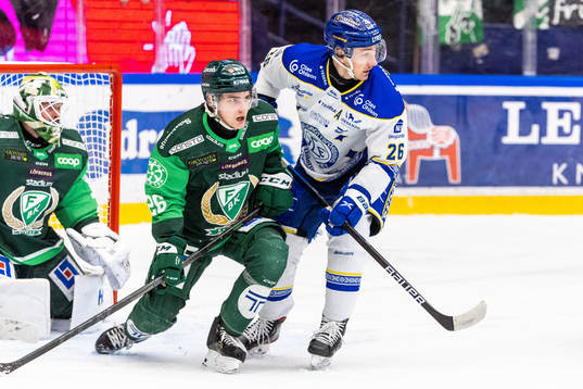 Färjestads Joel Nyström och Leksands Patrik Norén