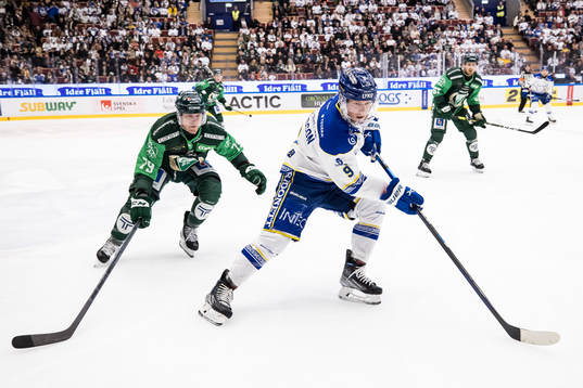 Färjestads Patrik Lundh och Leksands Patrik Zackrisson