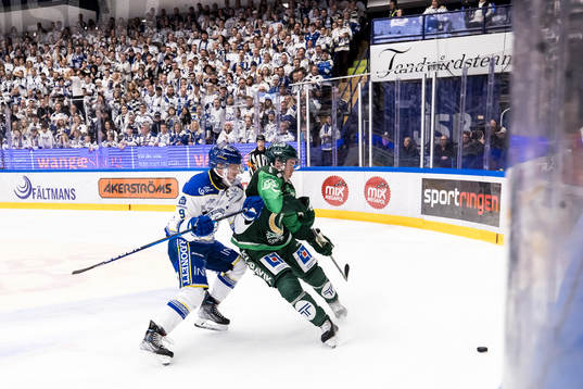 Leksands Patrik Zackrisson och Färjestads Oscar Lawner