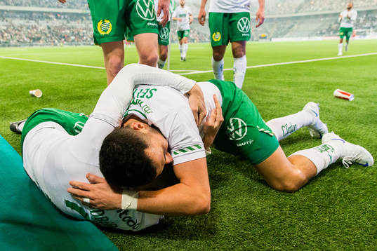 Hammarbys Astrit Selmani jublar