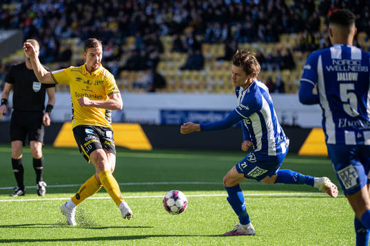 Elfsborgs Simon Olsson och IFK Göteborgs Simon Thern