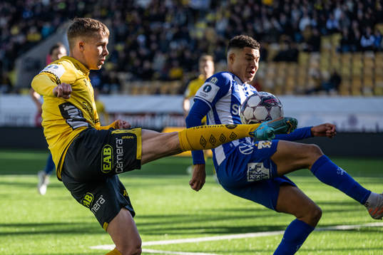 Elfsborgs Jacob Ondrejka och IFK Göteborgs Alexander Jallow