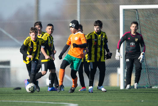 IFK Hässleholms Emir Dibrani  i matchen för U13 mellan