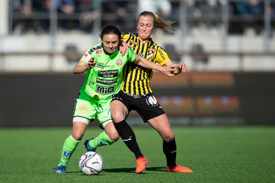 Kristianstads Alice Nilsson och Häckens Julia Karlernäs