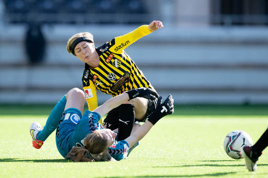 Kristianstads målvakt Melina Loeck och Luna Nørgaard