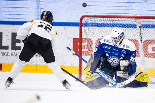 Leksands målvakt Amanda Johansson och   Brynäs Lara