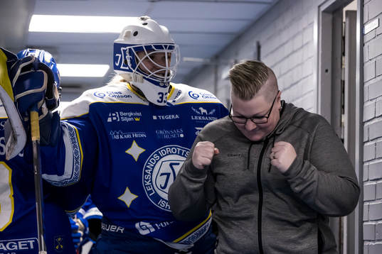 Leksands målvakt Amanda Johansson och Leksands