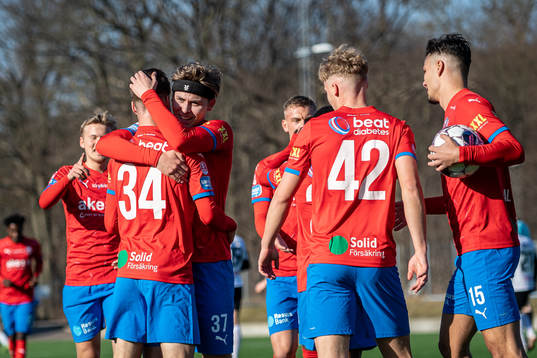 Helsingborgs spelare jublar
