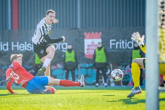 Helsingborgs Leo Jansson och Landskronas Viktor Ekblom