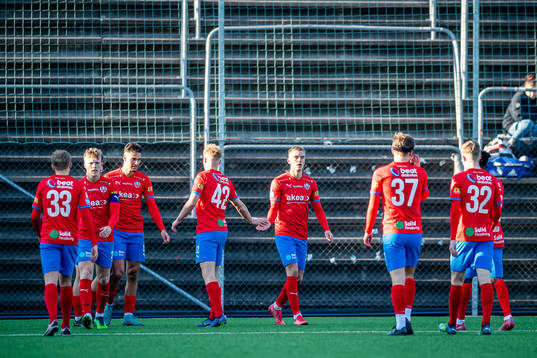 Helsingborgs spelare jublar