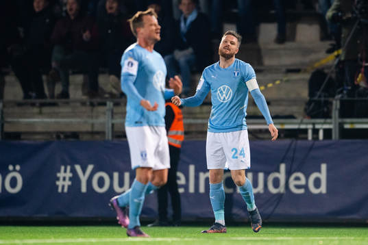 Malmö FFs Lasse Nielsen deppar