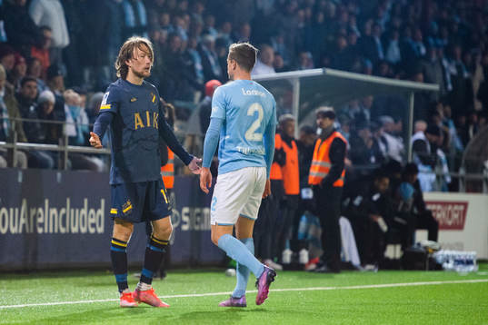 s Axel Björnström och Malmö FFs Eric Larsson