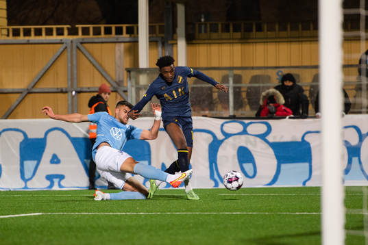 under kvartsfinalen i Svenska Cupen i fotboll mellan Malmö