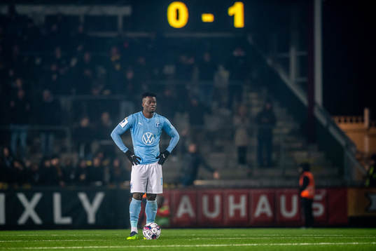 Malmö FFs Malik Abubakari deppar