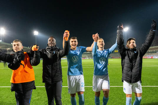 Malmö FFs spelare jublar