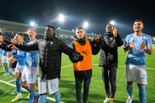 Malmö FFs spelare jublar
