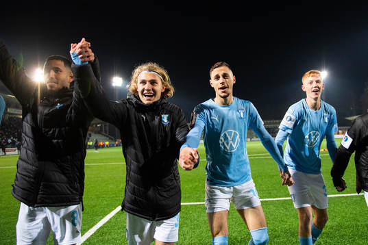 Malmö FFs Sergio Pena, Sebastian Nanasi, Veljko