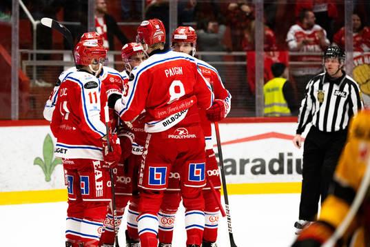 Timrå och Viktor Lodin jublar
