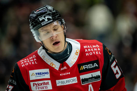 Malmö Redhawks Emil Sylvegård  deppar
