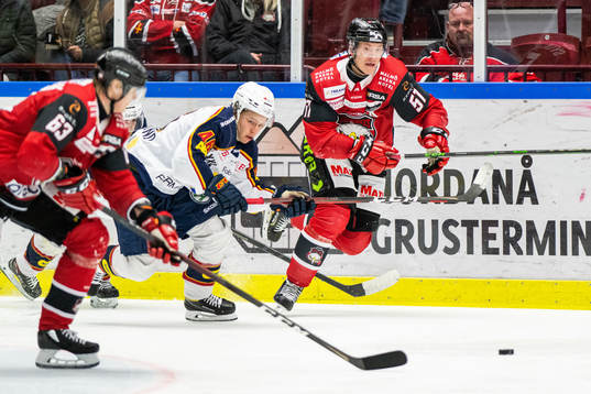 Djurgårdens Tim Söderlund och Malmö Redhawks Emil