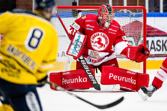 Troja/Ljungbys målvakt Markus Ruusu