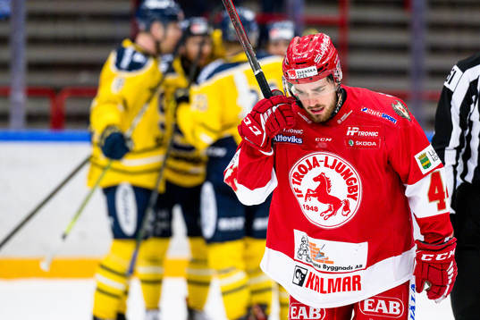Troja/Ljungbys Arvid Degerstedt deppar