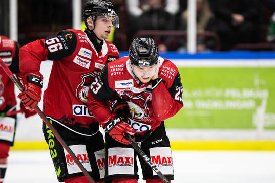 Malmö Redhawks Christoffer Forsberg har ont
