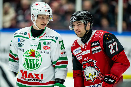 Rögles Anton Bengtsson  och Malmö Redhawks Ponthus