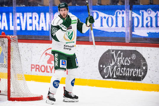 Färjestads Per Åslund jublar