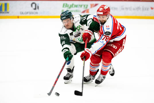 Färjestads Joakim Nygård och Timrås Robin Hanzl