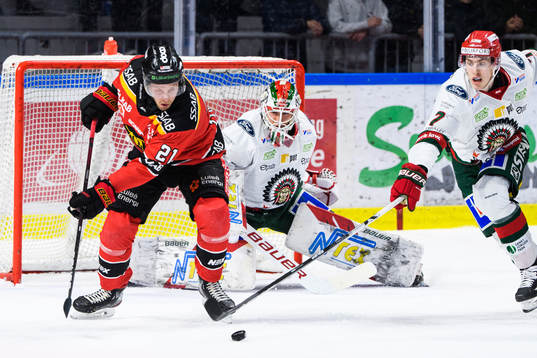 Luleås Juhani Tyrväinen och Frölundas målvakt Matthew