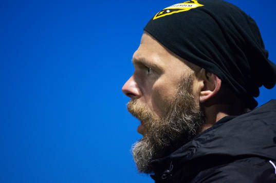IFK Hässleholms tränare Björn Lundquist i matchen för