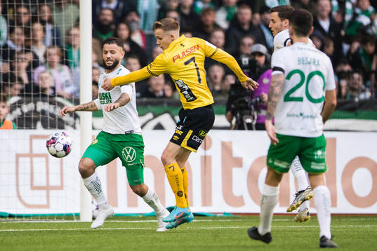 Hammarbys Mohanad Jeahze och Elfsborgs Jacob Ondrejka