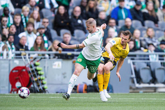 Hammarbys Darijan Bojanic och Elfsborgs Simon Olsson