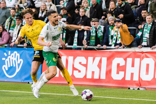 Elfsborgs Oliver Zandén och Hammarbys Astrit Selmani
