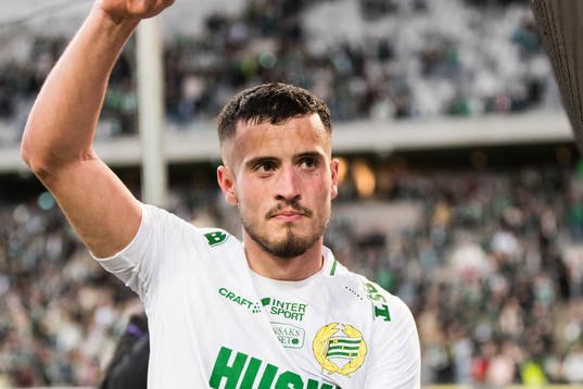 Hammarbys Astrit Selmani jublar