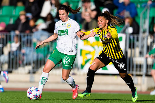Hammarbys Fanny Hjelm Rönnlund och Häckens Johanna