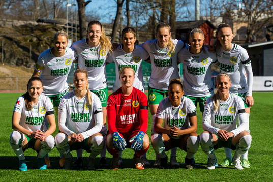 Hammarbys spelare poserar