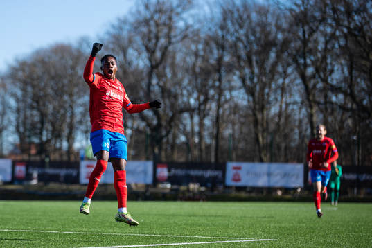 Helsingborgs Joseph Amoako jublar