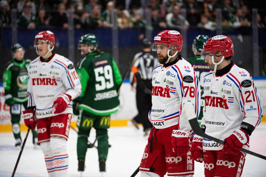 Timrås Robin Hanzl och Joey LaLeggia deppar