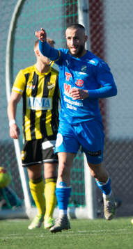 Nosabys Mohammed Hamdan  i träningsmatchen mellan IFK