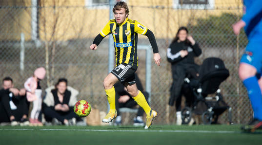 IFK Hässleholms Isaac Holmberg i träningsmatchen mellan